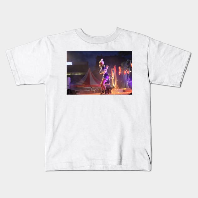 Young Asian girl dance performer on stage 1 Kids T-Shirt by kall3bu